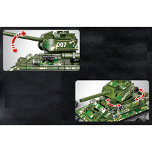 Load image into Gallery viewer, 458PCS Military WW2 T-34 Medium Tank Figure Model Toy Building Block Brick Gift Kids DIY Set New Compatible Lego
