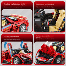 Load image into Gallery viewer, 1182PCS MOC Technic Speed Static Red Racing Sports Car Model Toy Building Block Brick Gift Kids DIY Set New 1:14 Compatible Lego