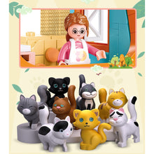 Load image into Gallery viewer, 521PCS MOC Girl Sweet Cute Cat House Garden Home Figure Model Toy Building Block Brick Gift Kids DIY Compatible Lego