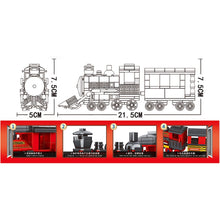 Load image into Gallery viewer, 313PCS MOC Vintage Steam Train Classic Model Toy Figure Building Block Brick Gift Kids DIY Set New Compatible Lego