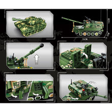 Load image into Gallery viewer, 625PCS Military WW2 PLZ-05 Self-propelled Howitzer Tank Figure Model Toy Building Block Brick Gift Kids DIY Set New Compatible Lego
