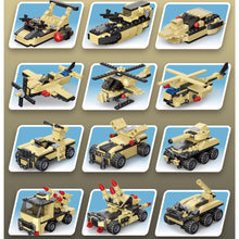 Load image into Gallery viewer, 724PCS Military WW2 12in1 Main Battle Tank Model Toy Building Block Brick Gift Kids DIY Compatible Lego