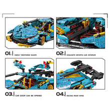 Load image into Gallery viewer, 620PCS MOC Technic Speed Pull Back Super Racing Sports Car Model Toy Building Block Brick Gift Kids DIY Set New 1:24 Compatible Lego