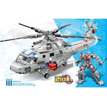 Load image into Gallery viewer, 885PCS MOC 2in1 Harbin Z-20 Helicopter Mecha Figure Model Toy Building Block Brick Gift Kids DIY Set New Compatible Lego