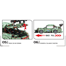 Load image into Gallery viewer, 612PCS MOC Technic Speed Pull Back 911 GT3 Super Racing Sports Car Model Toy Building Block Brick Gift Kids DIY Set New 1:24 Compatible Lego