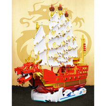 Load image into Gallery viewer, 2207PCS MOC Technic Traditional Dragon Sail Boat Ship Model Toy Building Block Brick Gift Kids DIY Set New Compatible Lego