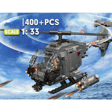 Load image into Gallery viewer, 400PCS MOC Military AH-6i Helicopter Figure Model Toy Building Block Brick Gift Kids DIY Set New 1:33 Compatible Lego