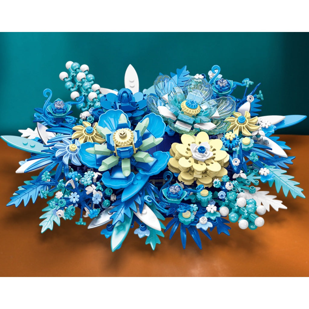 917PCS MOC Flower Floral Wall Decoration Model Toy Building Block