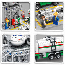 Load image into Gallery viewer, MOC City Construction Chemical Plant Natural Gas Storage Laboratory Loading Station Figure Model Toy Building Block Brick Gift Kids DIY Set New Compatible Lego