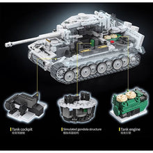 Load image into Gallery viewer, 1736PCS MOC Military Tiger Heavy Tank Figure Model Toy Building Block Brick Gift Kids DIY Set New 1:24 Compatible Lego
