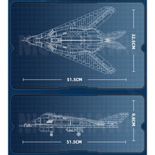 Load image into Gallery viewer, 1375PCS MOC Military F-117A Attack Aircraft Fighter Nighthawk Model Toy Building Block Brick Gift Kids DIY Set New Stand Compatible Lego