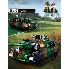 Load image into Gallery viewer, 766PCS MOC Military 2in1 Leopard 2A5 2A4 MBT Main Battle Tank Figure Model Toy Building Block Brick Gift Kids DIY Set New Compatible Lego