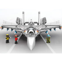Load image into Gallery viewer, 1298PCS MOC Military J15 Flying Shark Flanker-D Air Fighter Airplane Aircraft Figure Model Toy Building Block Brick Gift Kids DIY Set New