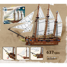 Load image into Gallery viewer, 637PCS MOC Sailboat Vessel Siguna Schooner Model Toy Building Block Brick Gift Kids DIY Set New Compatible Lego