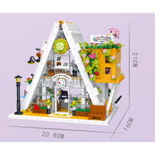 Load image into Gallery viewer, 1413PCS MOC City Street Triangular Fower Shop House Light Model Toy Building Block Brick Gift Kids DIY Set New Compatible Lego