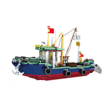 Load image into Gallery viewer, 582PCS MOC Fishing Boat Ship Model Toy Building Block Brick Gift Kids DIY Set New Compatible Lego