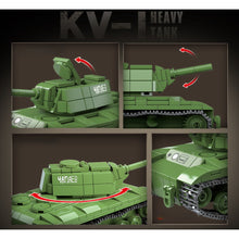Load image into Gallery viewer, 461PCS MOC Military KV-1 Heavy Tank Figure Model Toy Building Block Brick Gift Kids DIY Set New Compatible Lego