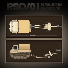 Load image into Gallery viewer, 606PCS MOC Military RSO 01 Raupenschlepper Ost Tractor 37mm Antitank Figure Model Toy Building Block Brick Gift Kids DIY Set New