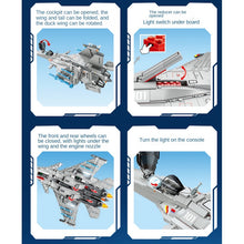 Load image into Gallery viewer, 1298PCS MOC Military J15 Flying Shark Flanker-D Air Fighter Airplane Aircraft Figure Model Toy Building Block Brick Gift Kids DIY Set New