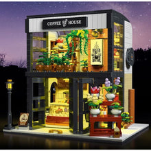 Load image into Gallery viewer, 1454PCS MOC City Street Coffee Shop House Cafe Restaurant Light Model Toy Building Block Brick Gift Kids DIY Set New Compatible Lego