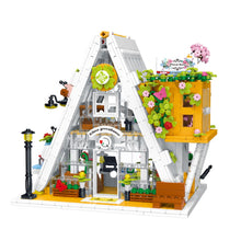 Load image into Gallery viewer, 1413PCS MOC City Street Triangular Fower Shop House Light Model Toy Building Block Brick Gift Kids DIY Set New Compatible Lego