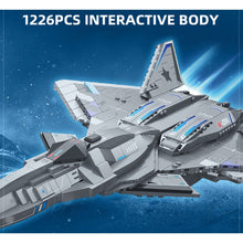 Load image into Gallery viewer, 1226PCS MOC Military Star Space Plane Aircraft Model Toy Building Block Brick Gift Kids DIY Set New Display Stand Compatible Lego