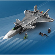 Load image into Gallery viewer, 845PCS MOC Military Chengdu J-20 Fire Fang Stealth Air Fighter Airplane Aircraft Figure Model Toy Building Block Brick Gift Kids DIY Set New