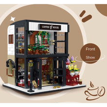 Load image into Gallery viewer, 1454PCS MOC City Street Coffee Shop House Cafe Restaurant Light Model Toy Building Block Brick Gift Kids DIY Set New Compatible Lego