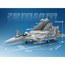 Load image into Gallery viewer, 1298PCS MOC Military J15 Flying Shark Flanker-D Air Fighter Airplane Aircraft Figure Model Toy Building Block Brick Gift Kids DIY Set New