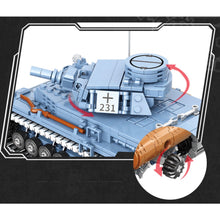 Load image into Gallery viewer, 869PCS MOC Military Panzer IV Medium Tank Figure Model Toy Building Block Brick Gift Kids DIY Set New 1:35