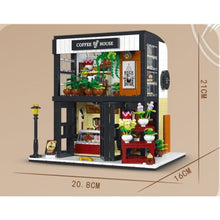 Load image into Gallery viewer, 1454PCS MOC City Street Coffee Shop House Cafe Restaurant Light Model Toy Building Block Brick Gift Kids DIY Set New Compatible Lego
