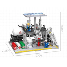 Load image into Gallery viewer, MOC City Construction Chemical Plant Natural Gas Storage Laboratory Loading Station Figure Model Toy Building Block Brick Gift Kids DIY Set New Compatible Lego