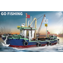 Load image into Gallery viewer, 582PCS MOC Fishing Boat Ship Model Toy Building Block Brick Gift Kids DIY Set New Compatible Lego