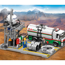 Load image into Gallery viewer, MOC City Construction Chemical Plant Natural Gas Storage Laboratory Loading Station Figure Model Toy Building Block Brick Gift Kids DIY Set New Compatible Lego