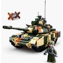 Load image into Gallery viewer, 758PCS MOC Military T90MS MBT Main Battle Tank Figure Scene Model Toy Building Block Brick Gift Kids DIY Set New 1:35