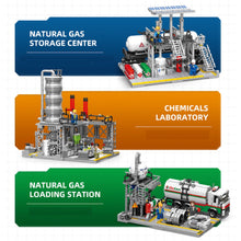 Load image into Gallery viewer, MOC City Construction Chemical Plant Natural Gas Storage Laboratory Loading Station Figure Model Toy Building Block Brick Gift Kids DIY Set New Compatible Lego