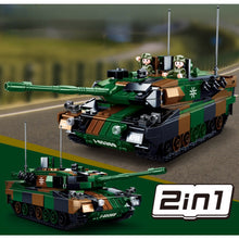 Load image into Gallery viewer, 766PCS MOC Military 2in1 Leopard 2A5 2A4 MBT Main Battle Tank Figure Model Toy Building Block Brick Gift Kids DIY Set New Compatible Lego
