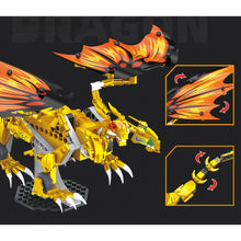 Load image into Gallery viewer, 452PCS MOC Lloyd's Legendary Golden Ultra Dragon Model Toy Building Block Brick Gift Kids DIY Set New Compatible Lego