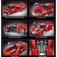 Load image into Gallery viewer, 3056PCS MOC Technic Speed Large Static Red Ford GT Super Racing Sports Car Model Toy Building Block Brick Gift Kids DIY Set New 1:8 Compatible Lego
