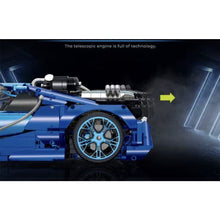 Load image into Gallery viewer, 3868PCS MOC Technic Speed Static Large W16 Blue Super Racing Sports Car Model Toy Building Block Brick Gift Kids DIY Set New 1:8 Compatible Lego
