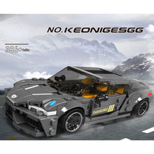 Load image into Gallery viewer, 386PCS MOC Technic Speed Grey Koenigsegg Super Racing Sports Car Model Toy Building Block Brick Gift Kids DIY Set New Display Box Compatible Lego