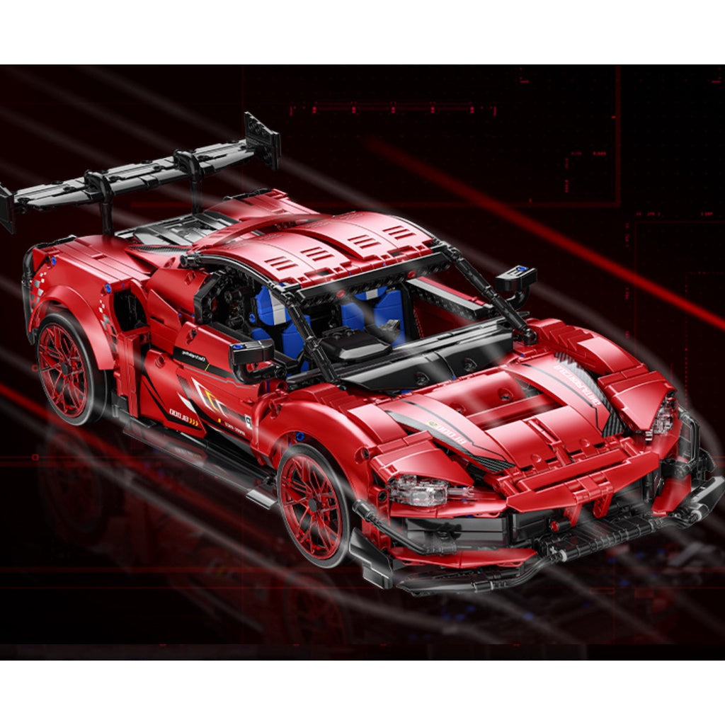 2270PCS MOC Technic Speed Static Red 296 GT3 Super Racing Sports Car Model Toy Building Block Brick Gift Kids DIY Set New 1:10 Compatible Lego