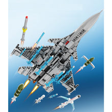Load image into Gallery viewer, 1298PCS MOC Military J15 Flying Shark Flanker-D Air Fighter Airplane Aircraft Figure Model Toy Building Block Brick Gift Kids DIY Set New