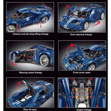 Load image into Gallery viewer, 3056PCS MOC Technic Speed Large Static Ford GT Super Racing Sports Car Model Toy Building Block Brick Gift Kids DIY Set New 1:8 Compatible Lego