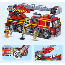 Load image into Gallery viewer, 454PCS MOC City Heavy Ladder Fire Engine Truck Figure Model Toy Building Block Brick Gift Kids DIY Set New Compatible Lego