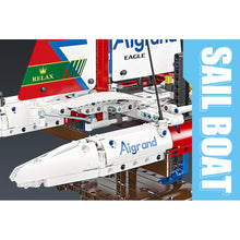 Load image into Gallery viewer, 733PCS MOC F50 Hydrofoil Catamaran Sailboat Model Toy Building Block Brick Gift Kids DIY Set New Compatible Lego