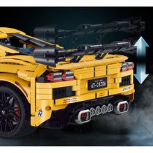 Load image into Gallery viewer, 3788PCS MOC Large Technic Speed Static Yellow Corvette C8 Super Racing Sports Car Model Toy Building Block Brick Gift Kids DIY Set New 1:8 Compatible Lego
