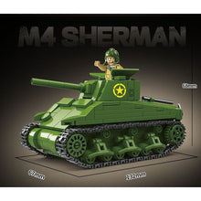 Load image into Gallery viewer, 480PCS MOC Military M4 Sherman Medium Tank Figure Model Toy Building Block Brick Gift Kids DIY Set New Compatible Lego