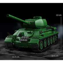 Load image into Gallery viewer, 1263PCS MOC Military T34-85 Medium Tank Figure Model Toy Building Block Brick Gift Kids DIY Set New 1:28 Compatible Lego