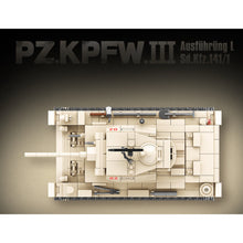 Load image into Gallery viewer, 959PCS MOC Military PZ.KPFW Panzer Panzerkampfwagen III SD.KFZ.141 Tank Figure Model Toy Building Block Brick Gift Kids DIY Set New Compatible Lego